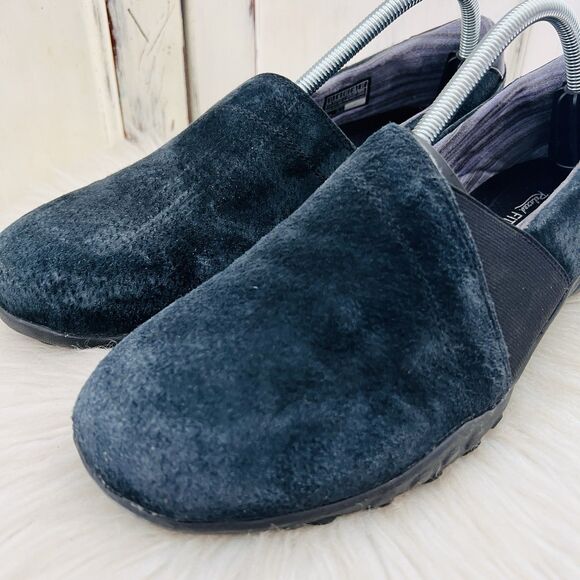 Skechers Air Cooled Memory Foam Relaxed Fit Blue Suede Leather Loafers - Size 11 - Picture 2 of 8